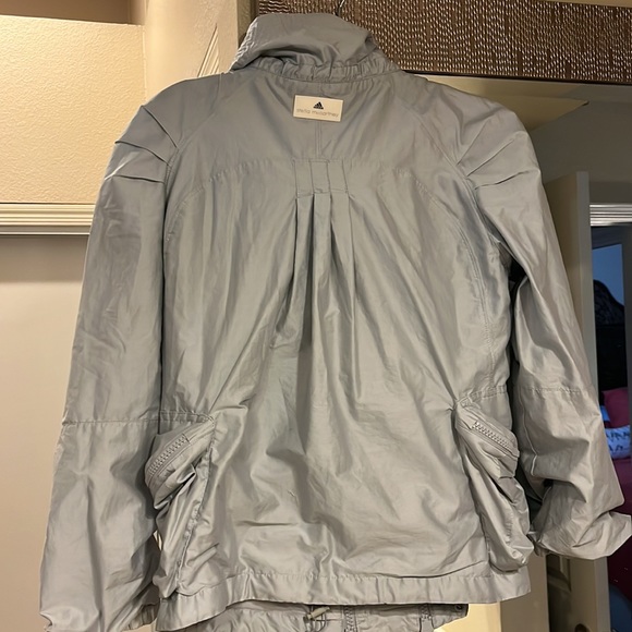 BNWOT Stella McCartney for ADIDAS double zippered light grey 💨 breaker - Picture 5 of 8